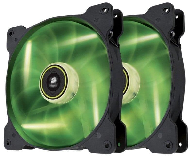 Corsair SP140 140mm Black/Green Green LED 2-Pack main image