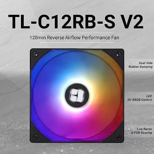 Thermalright TL-C12RB-S V2 120mm Black ARGB Reverse Blade image