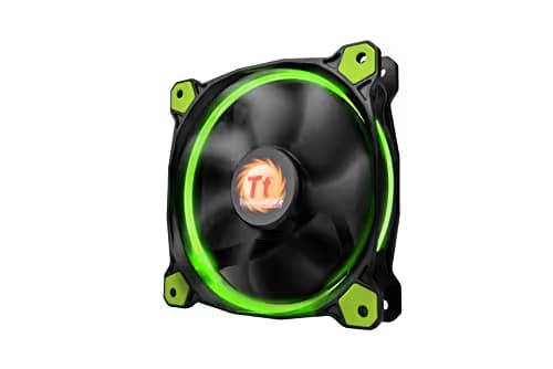 Thermaltake Riing 120mm Black / Green 40.6 CFM Green LED 1-Pack image