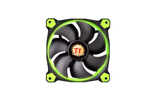 Thermaltake Riing 120mm Black / Green 40.6 CFM Green LED 1-Pack image