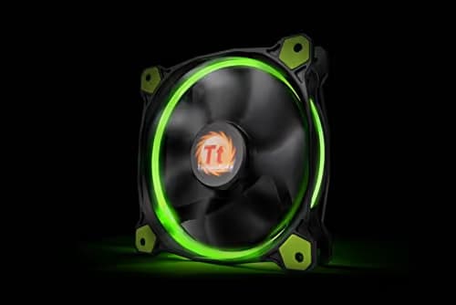 Thermaltake Riing 120mm Black / Green 40.6 CFM Green LED 1-Pack image