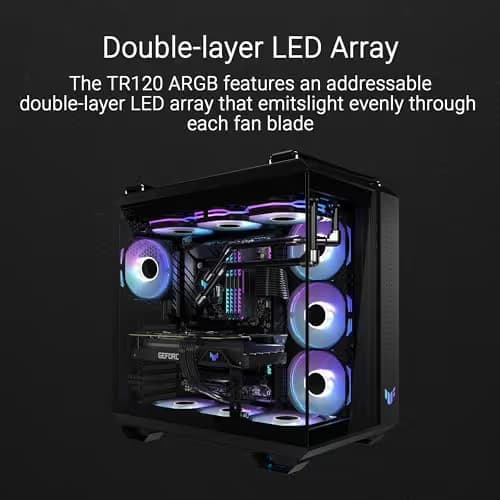 Asus TUF Gaming TR120 120mm Black ARGB PWM 77.4 CFM 3-Pack image