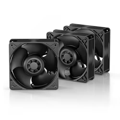 ARCTIC S12038-4K 120mm 106 CFM Black PWM 3-Pack image