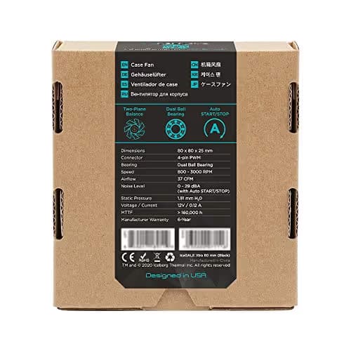 Iceberg Thermal IceGALE Xtra 80mm Black / White PWM 1-Pack image
