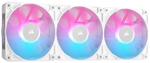 Corsair iCUE LINK RX120 120mm White RGB 74.2 CFM 3-Pack image