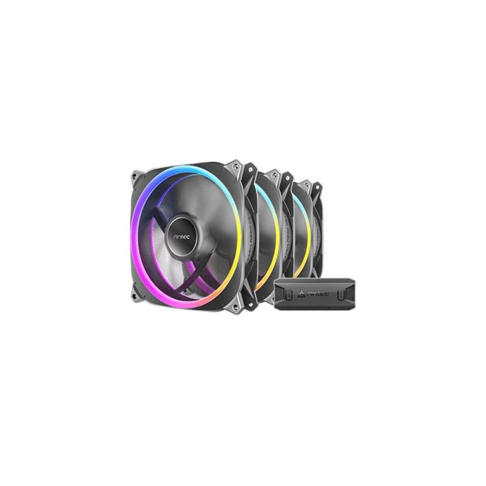 Antec Neo Prizm T3 69.86 CFM 120mm Black PWM Addressable RGB 3-Pack main image