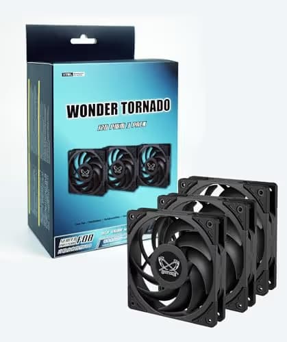 Scythe Wonder Tornado 120mm Black PWM 75.17 CFM 3-Pack main image