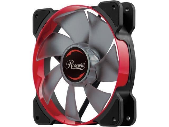Rosewill RWCR-1612 120mm Black / Red PWM Red LED image