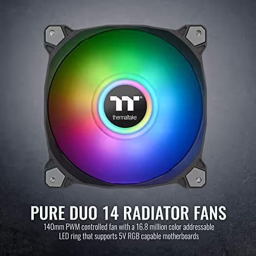Thermaltake Pure Duo 140mm Black ARGB PWM 2-Pack image