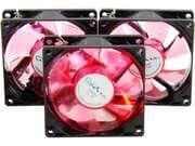 Apevia CF308SL-BRD 80mm Black / Red Red LED 1-Pack main image