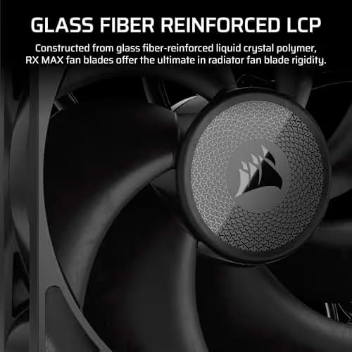 Corsair iCUE LINK RX120 MAX Starter Kit 120mm Black PWM 71.6 CFM 3-Pack image
