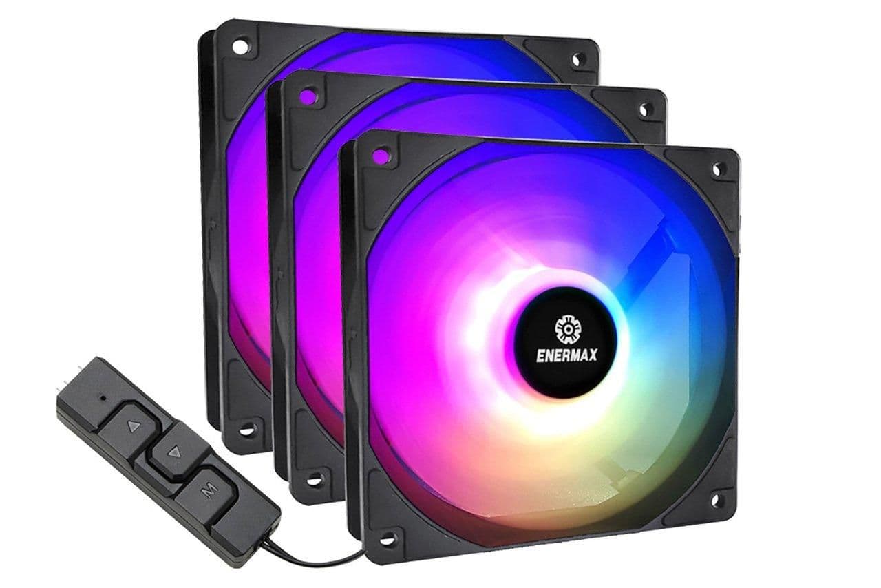 Enermax HF120 120mm Black PWM Addressable RGB 3-Pack main image