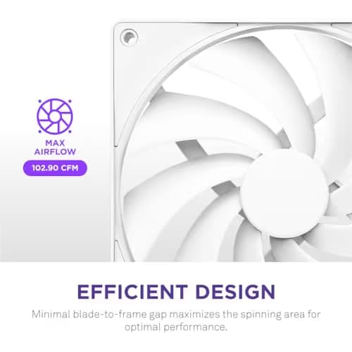 NZXT F140Q (2024) 140mm White PWM image