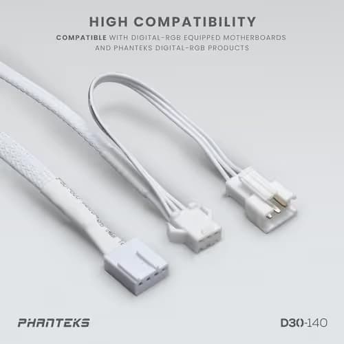 Phanteks PH-F140D30R 140mm White PWM ARGB 1-Pack image
