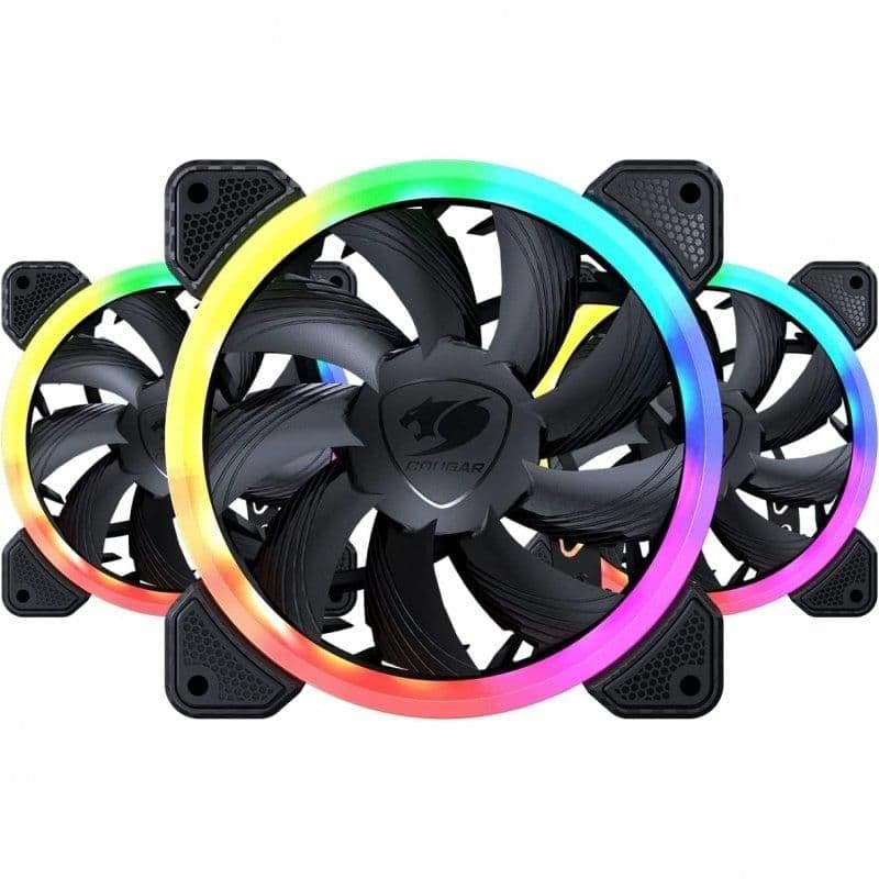 Cougar VORTEX VK120 120mm Black Addressable RGB PWM 48.98 CFM 3-Pack main image