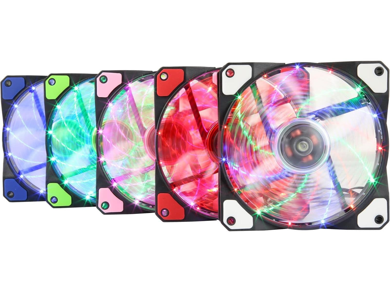 Apevia AF512L-SMC 120mm Black / Multicolor RGB 5-Pack main image