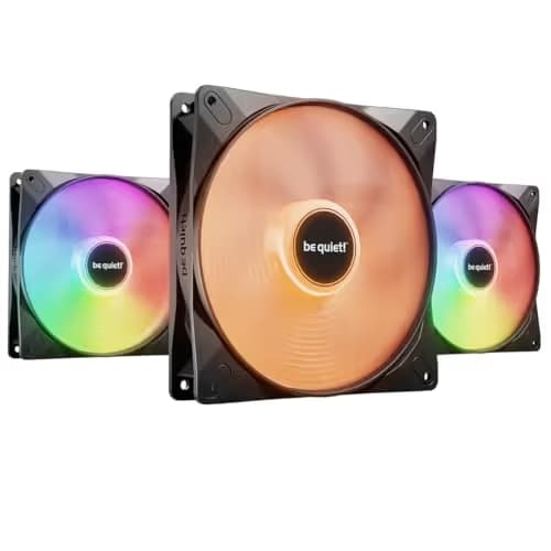be quiet! Light Wings LX 140mm Black PWM Addressable RGB 75.5 CFM 3-Pack image