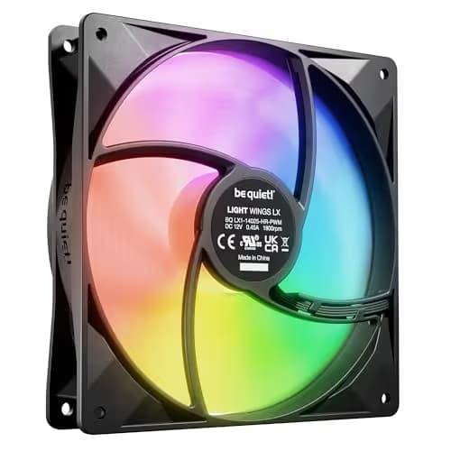 be quiet! Light Wings LX 140mm Black PWM Addressable RGB 75.5 CFM 3-Pack image