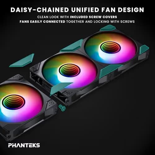 Phanteks M25G2-120 120mm Black D-RGB PWM 72.72 CFM 3-Pack image
