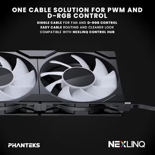 Phanteks M25G2-120 120mm Black D-RGB PWM 72.72 CFM 3-Pack image