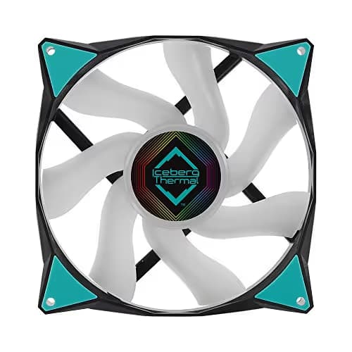 Iceberg Thermal IceGALE 140mm Black / Teal ARGB PWM 96 CFM 2-Pack image