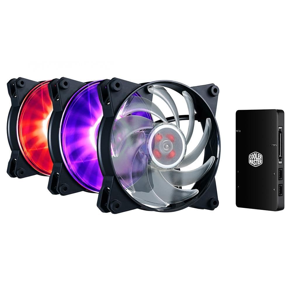 Cooler Master MasterFan Pro Air Balance 120mm Black PWM RGB 3-Pack main image