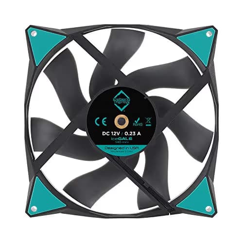 Iceberg Thermal IceGALE 140mm Black PWM 96 CFM 2-Pack image