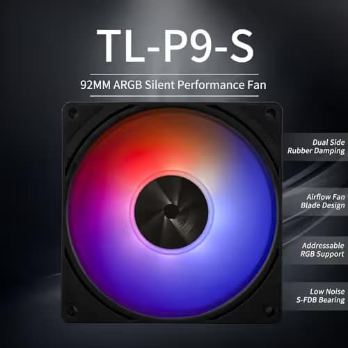 Thermalright TL-P9-S 92mm Black PWM Addressable RGB 32.77 CFM image