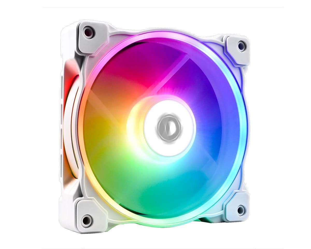 ID-COOLING ZF-12025 120mm White Addressable RGB PWM 50.5 CFM 1-Pack image