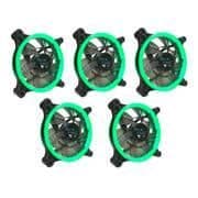 Apevia C 120mm Black / Green 57.67 CFM Green LED 5-Pack main image