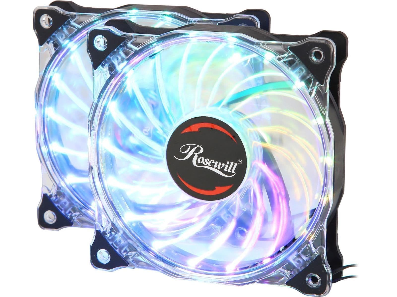 Rosewill RGBF-17002 120mm Clear RGB 41.9 CFM 2-Pack image