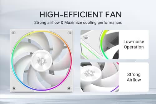 ID-COOLING AF-127-ARGB-W Trio 120mm PWM White Pack of 3 image