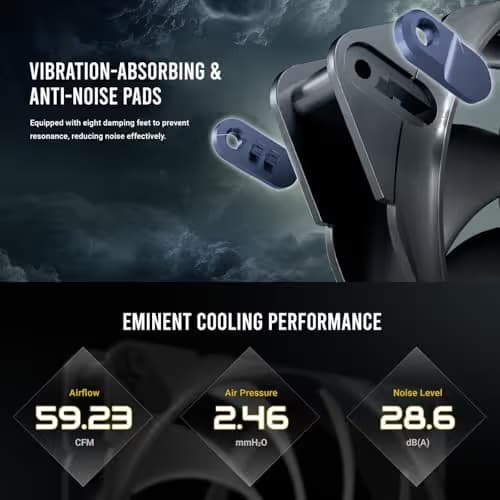 Antec Tranquil 120mm Black 59.23 CFM PWM 3-Pack image