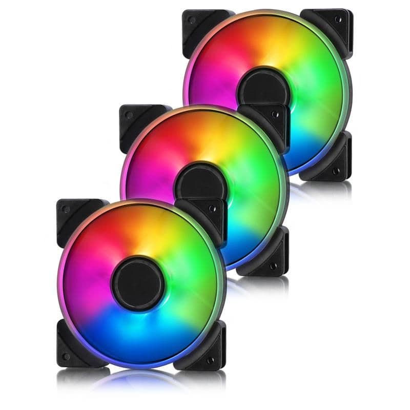 Fractal Design Prisma AL 120mm White / Black Addressable RGB PWM 85.71 CFM 3-Pack main image