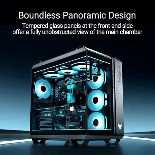 Asus TUF Gaming GT502 Horizon ATX Mid Tower White with Tempered Glass Side Panel image