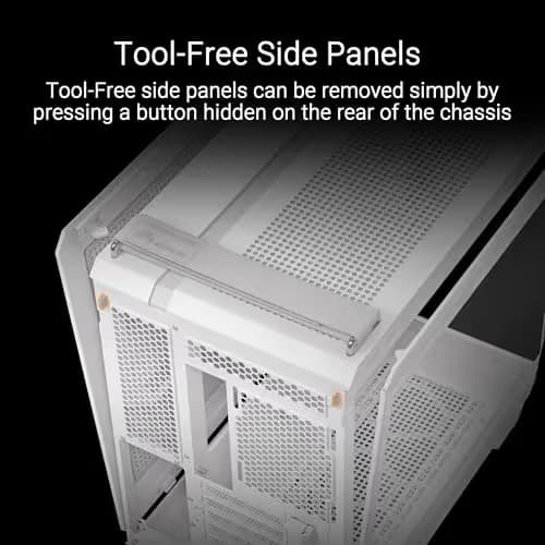 Asus TUF Gaming GT502 Horizon ATX Mid Tower White with Tempered Glass Side Panel image