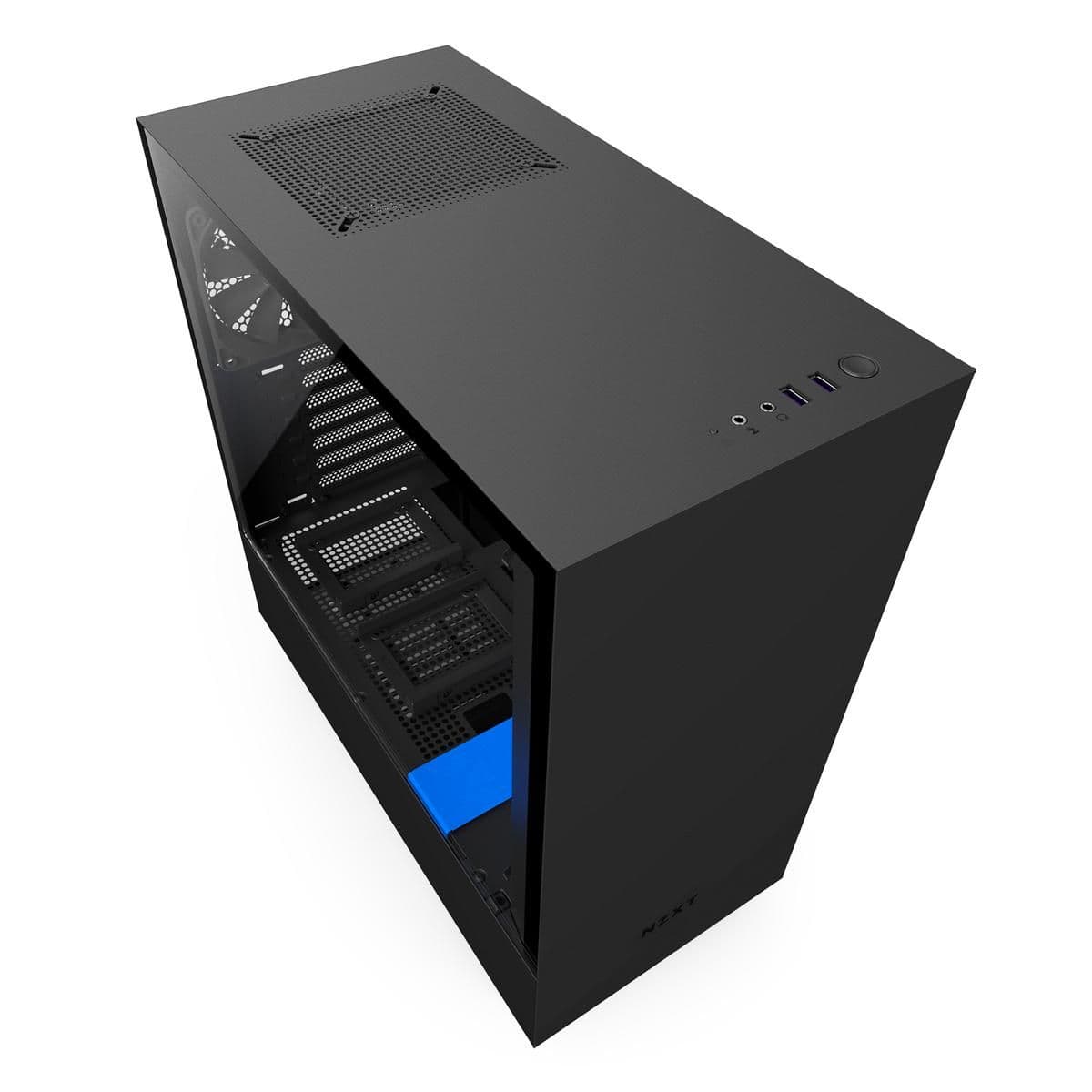 NZXT H500 ATX Mid Tower Black / Blue with Tempered Glass Side Panel and USB 3.2 Gen 1 Type-A Front Panel image