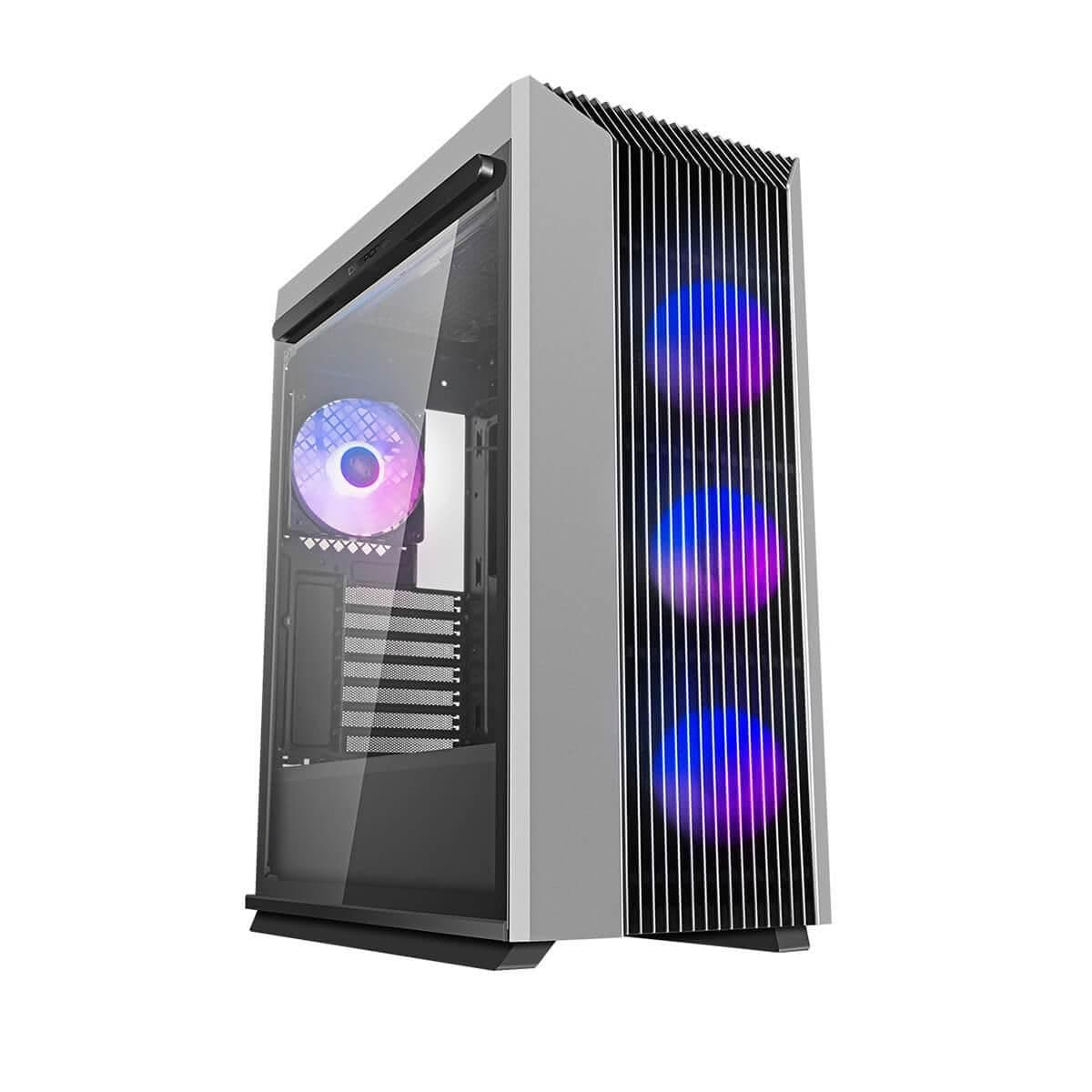Deepcool CL500 4F ATX Mid Tower Black / Gray Tempered Glass Side Panel, USB 3.2 Gen 1 Type-A image