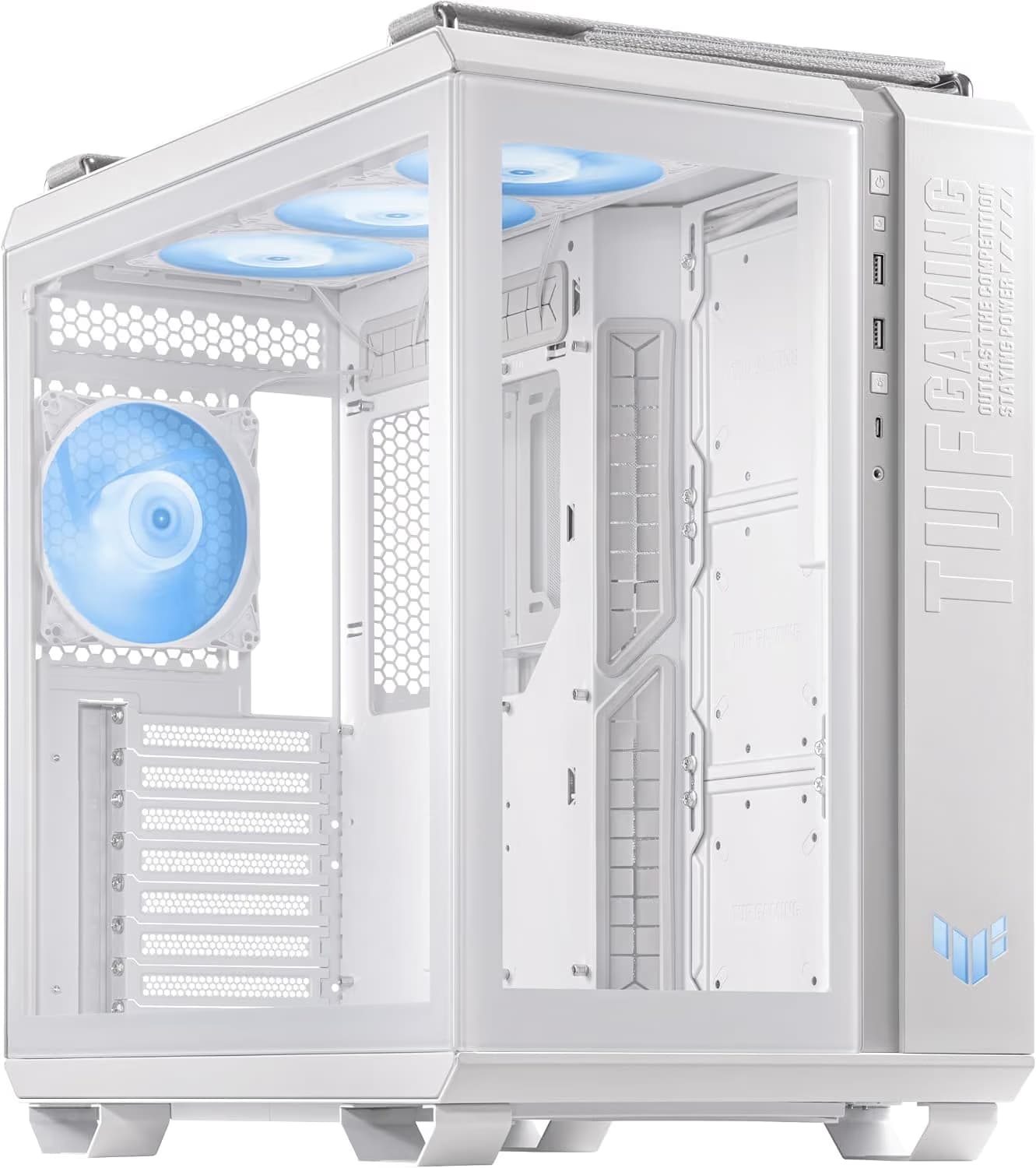 Asus TUF Gaming GT502 Plus ATX Mid Tower White Tempered Glass image