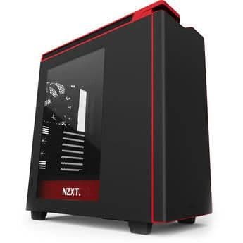 NZXT H440 ATX Mid Tower Black / Red Acrylic Side Panel image