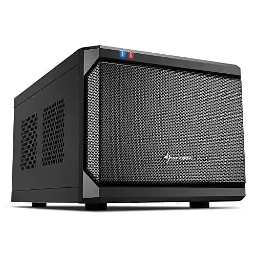 SHARKOON QB ONE Mini-ITX Desktop Black with Mesh Side Panel and USB 3.2 Gen 1 Type-A, USB 2.0 Type-A Front Panel main image