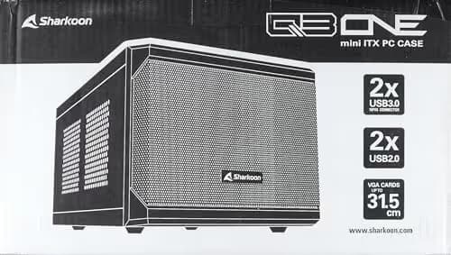 SHARKOON QB ONE Mini-ITX Desktop Black with Mesh Side Panel and USB 3.2 Gen 1 Type-A, USB 2.0 Type-A Front Panel image