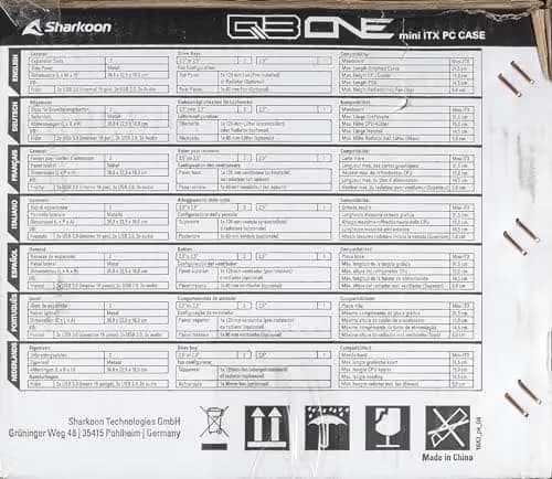 SHARKOON QB ONE Mini-ITX Desktop Black with Mesh Side Panel and USB 3.2 Gen 1 Type-A, USB 2.0 Type-A Front Panel image