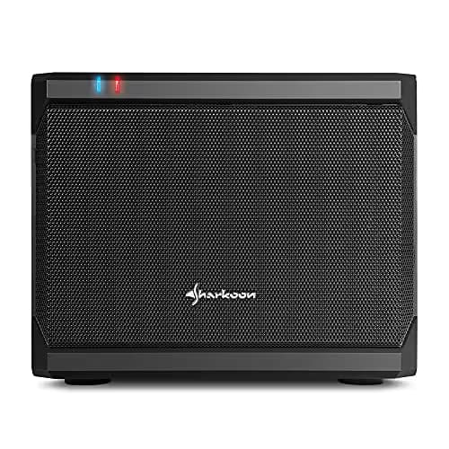SHARKOON QB ONE Mini-ITX Desktop Black with Mesh Side Panel and USB 3.2 Gen 1 Type-A, USB 2.0 Type-A Front Panel image