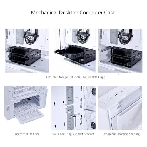 Lian Li LANCOOL 206 ATX Mid Tower White with Tempered Glass Side Panel and USB 3.2 Gen 1 Type-C / USB 3.2 Gen 1 Type-A Front Panel image