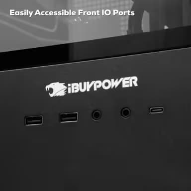 iBuypower Element 9 ATX Mid Tower Black with Tempered Glass Side Panel image