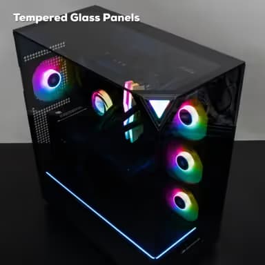 iBuypower Element 9 ATX Mid Tower Black with Tempered Glass Side Panel image