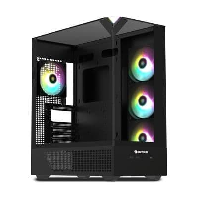 iBuypower Element 9 ATX Mid Tower Black with Tempered Glass Side Panel image