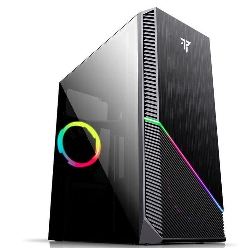 Tempest Spectra RGB ATX Mid Tower Black with Acrylic Side Panel and USB 3.2 Gen 1 Type-A, USB 2.0 Type-A main image