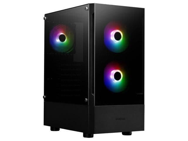 GAMDIAS TALOS E3 ATX Mid Tower Black Tempered Glass Side Panel, USB 3.2 Gen 1 Type-A & USB 2.0 Type-A Front Panel main image